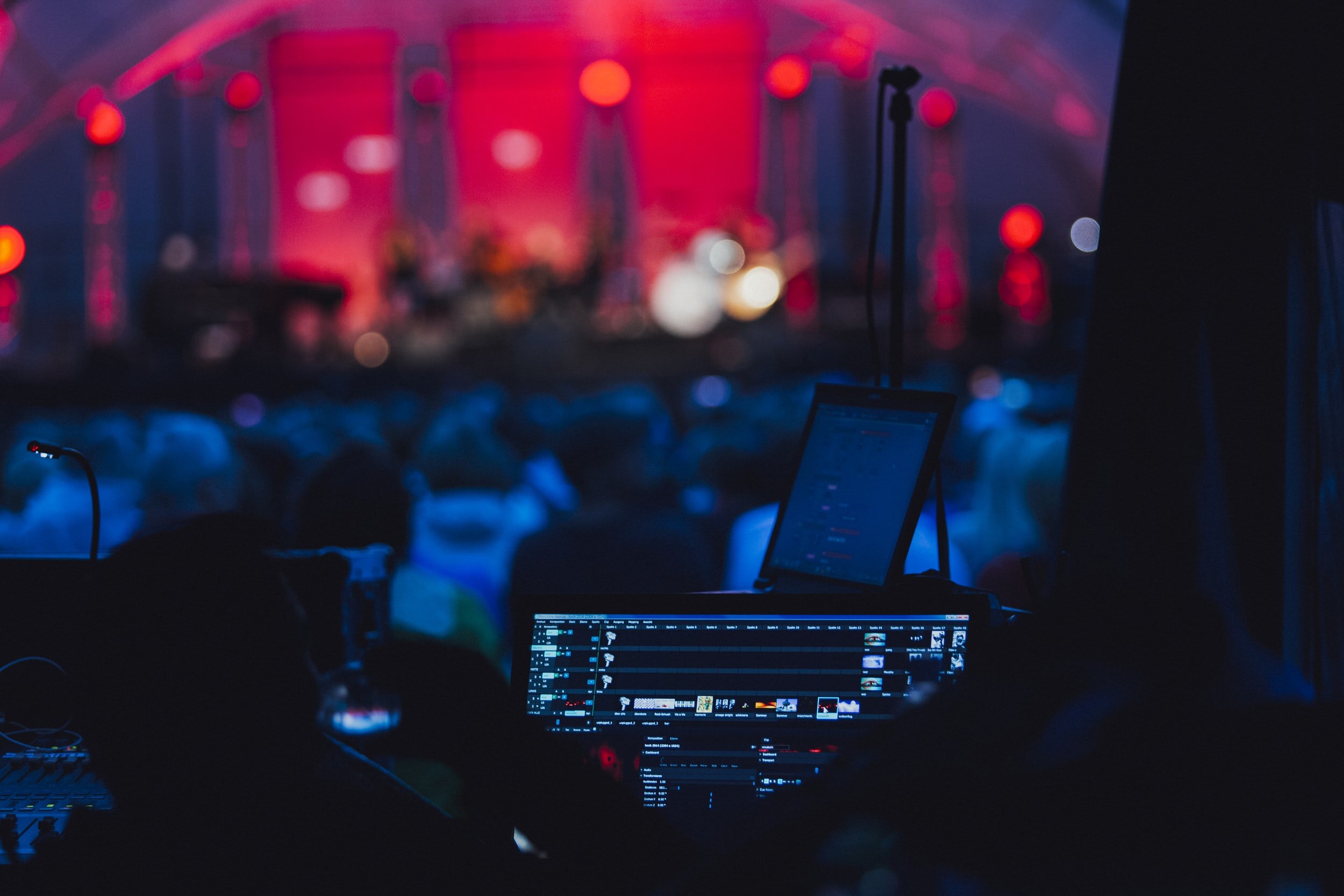 Video production set up at a conference