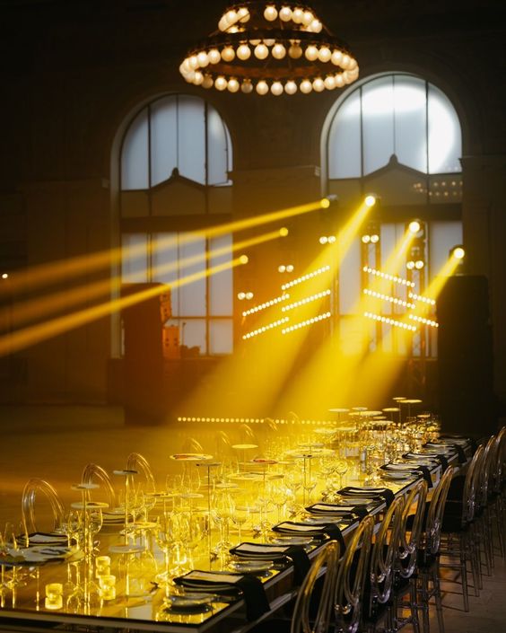 Lighting solutions in an event hall